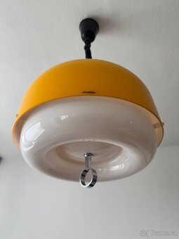 Závěsná retro lampa Meblo – žlutá, Space Age (70. léta) - 2