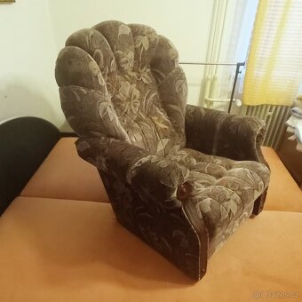 2x křeslo a 2x taburet 90. leta zdarma v Praze - 2