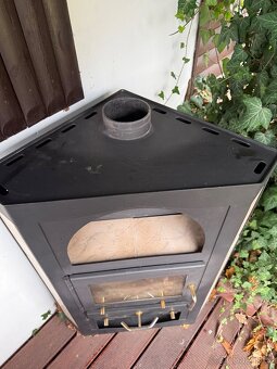 Rohová krbová kamna - 2