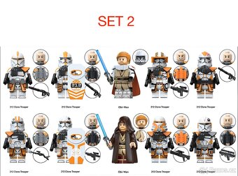 Rôzne figúrky Star Wars 8 (8ks) typ lego - nové - 2