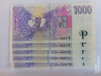 1000 Kč s přítiskem, série R14 - 2