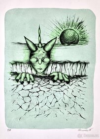 Autorská grafika - Alien - 2