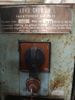 Paketovací lis Kovo Cheb PL 12 - 2