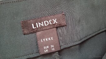 Lahvově zelené široké kalhoty Lindex Lykke - 2