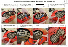 Honda XRV 750 RD07A Africa Twin Mriežka Svetlometu - 2