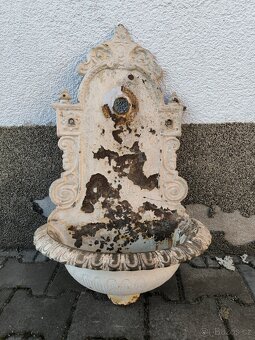 Starožitná litinová výlevka, umyvadlo - 2