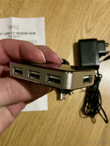 USB Hub Digitus 4-port USB 2.0 s napájecím adaptérem - 2