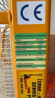 Manuální Vysokozdvižný vozík SDJ1012 - 2