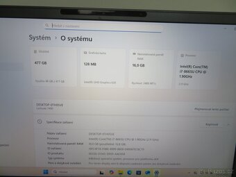 Notebook Dell Latitude 7400 14" - Intel i7-8665U, 16GB, 500 - 2