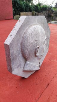 Starožitná bista + měděná forma na bábovku + svícen - 2