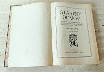 Časopisy Šťastný domov, dva svázané ročníky 1923 a 1924 - 2