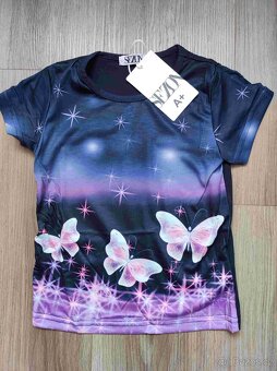 Dívčí triko s motýlky nové - 2