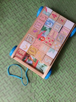 Kostky + vozitko pro deti hracka - 2