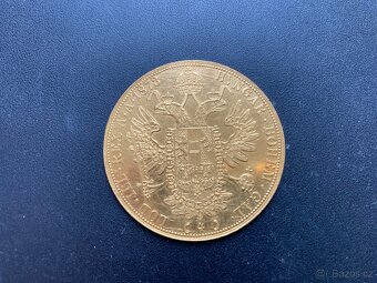 Zlatý 4 dukát Františka Josefa I. r. 1873 - 2