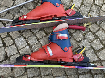 Dětské lyže 98cm, lyžáky, hůlky - 2