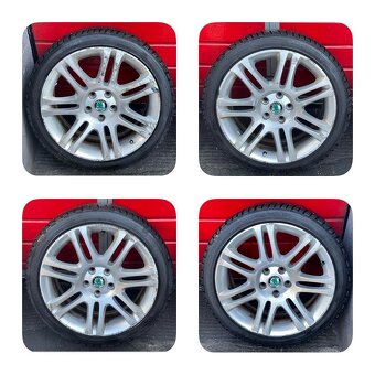 Original ALU kola Škoda THEMISTO 18" 7,5J ET46 + 225/40/R - 2