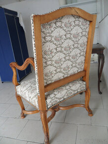Starožitné křeslo, elegantní, velké. - 2