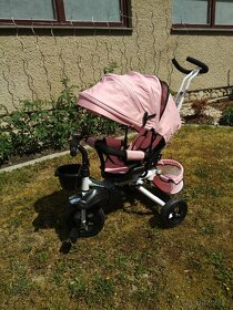 Otočná tříkolka Pink Delux s stříškou JM-068-17 PINK - 2