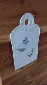 Porcelánové prkénko vzor Husy - 2