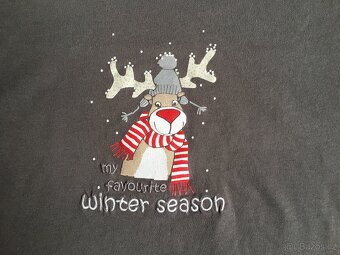 Dámské pyžamo se sobem flanel kalhoty Jolinesse - 2