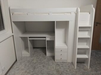 Vysoká postel se stolem a skříní - 2