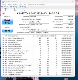 Sata SSD Kingston HyperX 2,5 palce, 240 Gb - 2