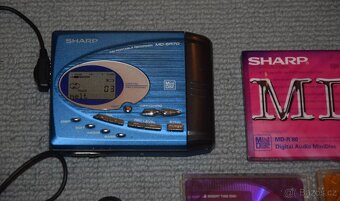 Minidisc SHARP MD-SR70, media,manual, příslušenství - 2