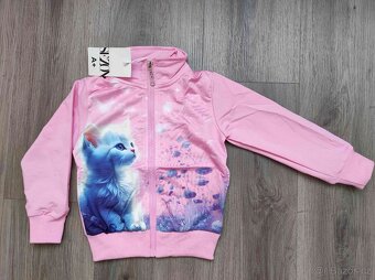 Dívčí slabá mikina koně, kočička, koníci nová - 2