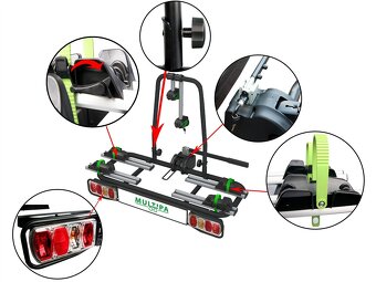 Nosič elektrokol na tažné zařízení pro 2 elektrokola - 2