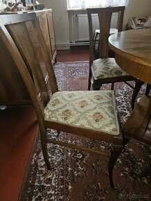 Prodam Krásný prvorepublikovy jídelní stůl, židle a sofa - 2