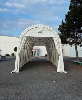 Plachtová garáž pro karavan nová – 4,3 × 9,2 × 4,3 m - 2