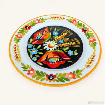 Ručně malovaný retro keramický talíř - 2