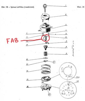 Fab zámek - spínačka jawa panelka - 2