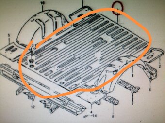 Podlaha kufru Suzuki Samurai. - 2