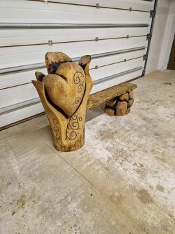 Lavička SRDCE V KVĚTU - 2