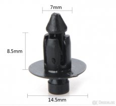 plastové příchytky nárazníku a plastů Nissan 7mm - 2