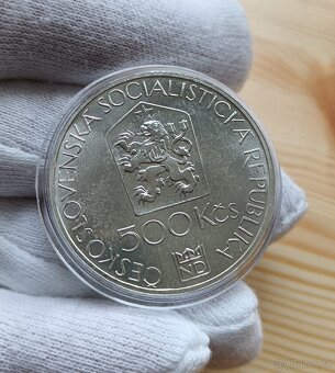 Stříbrná pamětní mince Československa 500kčs Národní Divadlo - 2