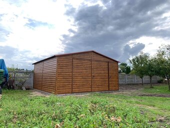 Plechová garáž 5x6m. - 2