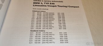 BMW 3 E46 - příručka na opravy a údržbu - manuál - 2