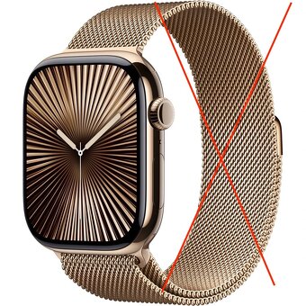 Apple Watch Series 10 46mm zlatý titan + černý sport. pásek - 2