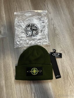 Stone island - zimní čepice - zelená - 2