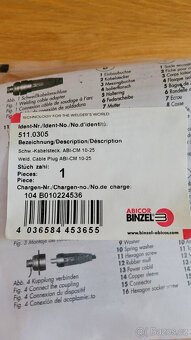 2ks kabelová vidlice BINZEL ABIPLUG ABI-CM 10-25 - 2