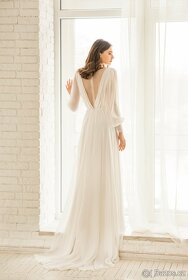 Luxusní nenošené svatební šaty, Marie, velikost (XL-2XL) - 2