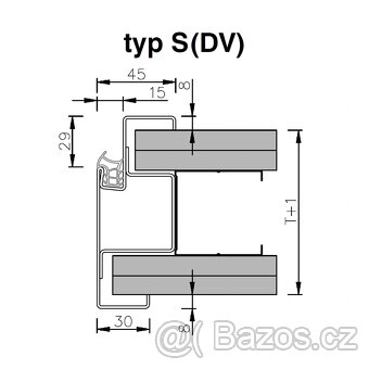 Zárubeň ocelová S 75 DV levá 700 mm, Nová - 2