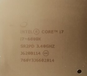 Nový nepoužitý CPU Intel i7-6800K, X99, LGA 2011-3 - 2