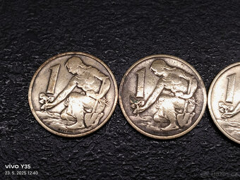 4x 1 koruna 1957 - 1960 Československo - 2