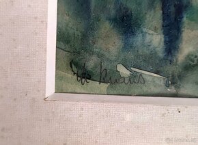 Starý obraz "ˇMost přes řeku" 95 cm - 2