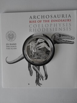 Stříbrná mince Coelophysis, 1oz , číslovaná - 2