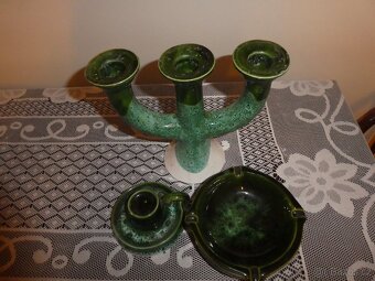 Keramická sada svícny a popelník - 2