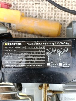 Lanový naviják elektrický 500kg - 2
